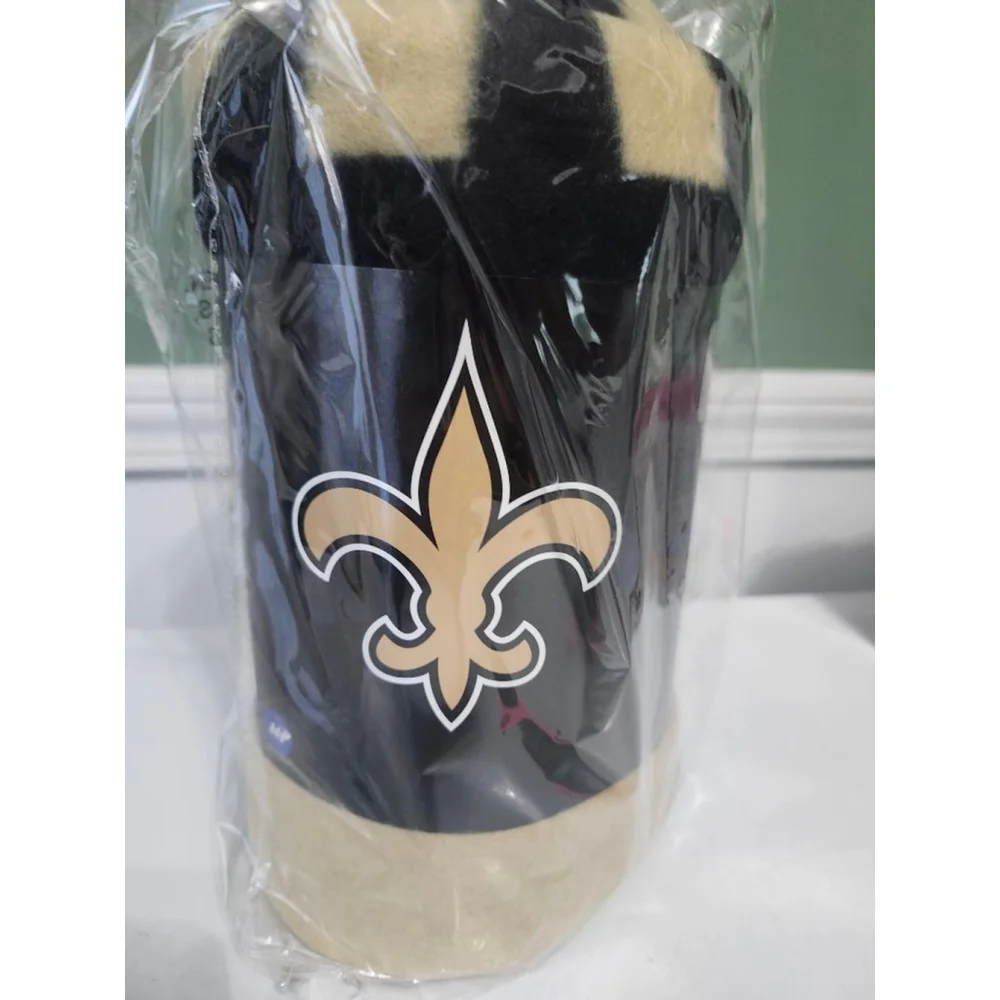 New Orleans Saints Fleeceh Throw Blanket Black Gold